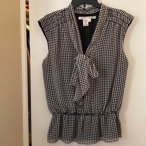 MAX STUDIO M Women’s Printed Smocked Waist Blouson Sleeveless Tops